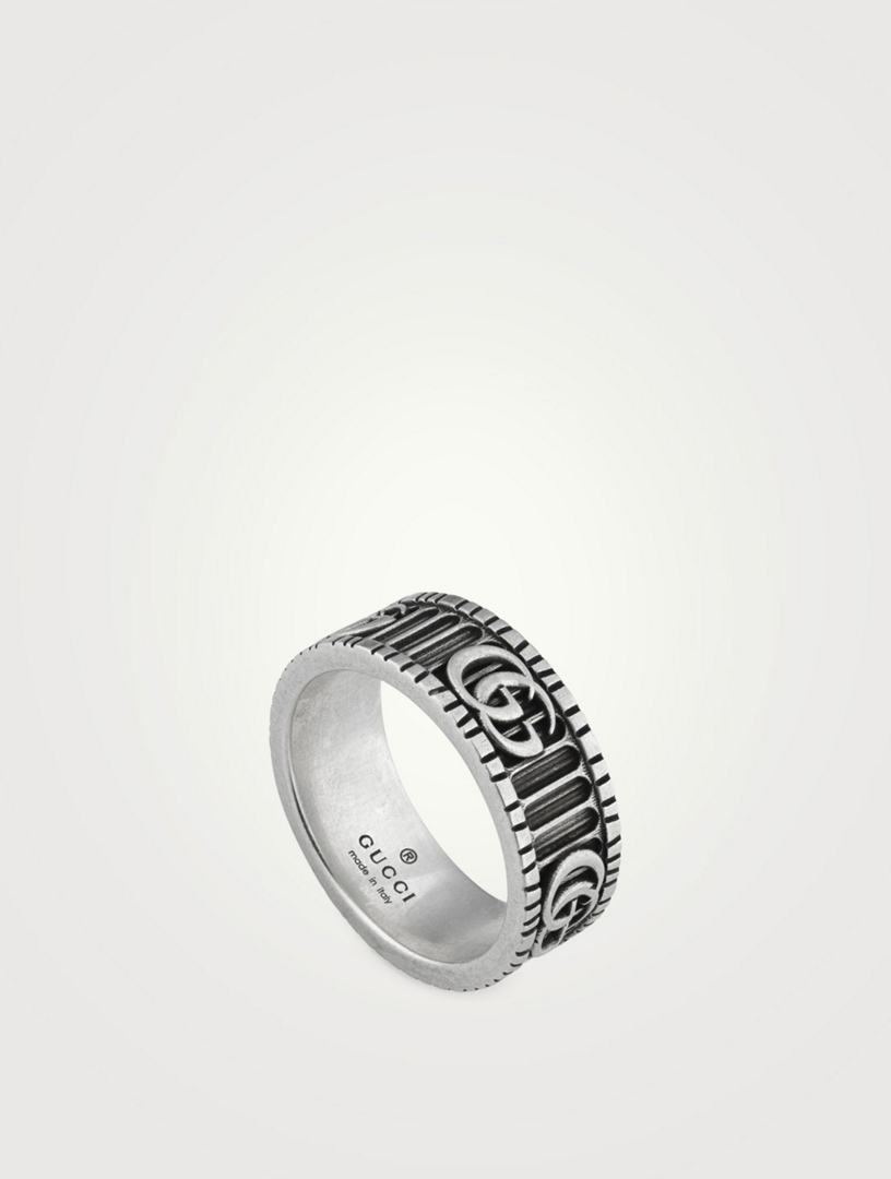 Interlocking G Silver Ring