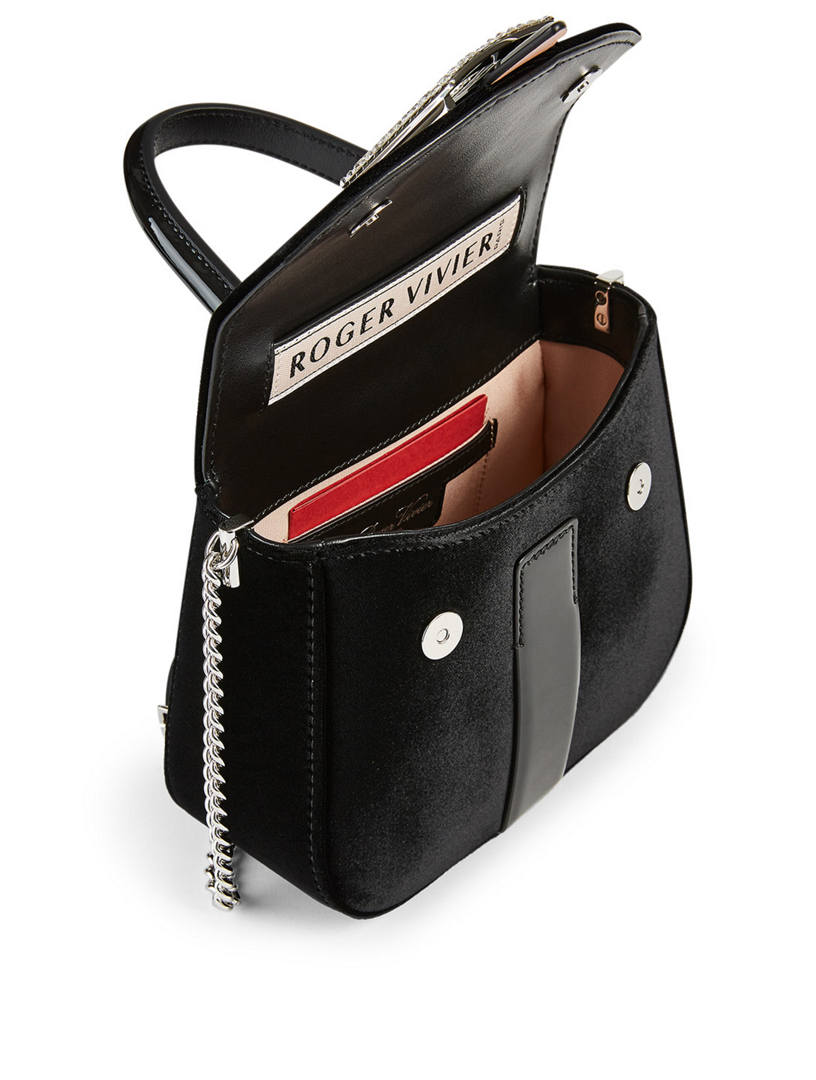 ROGER VIVIER Micro Beau Vivier Strass Buckle Velvet Bag Holt Renfrew