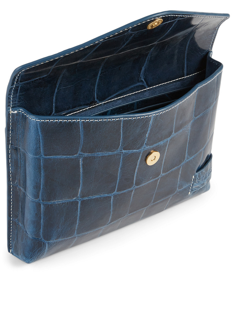 STAUD Holly Croc Embossed Leather Convertible Bag Holt Renfrew