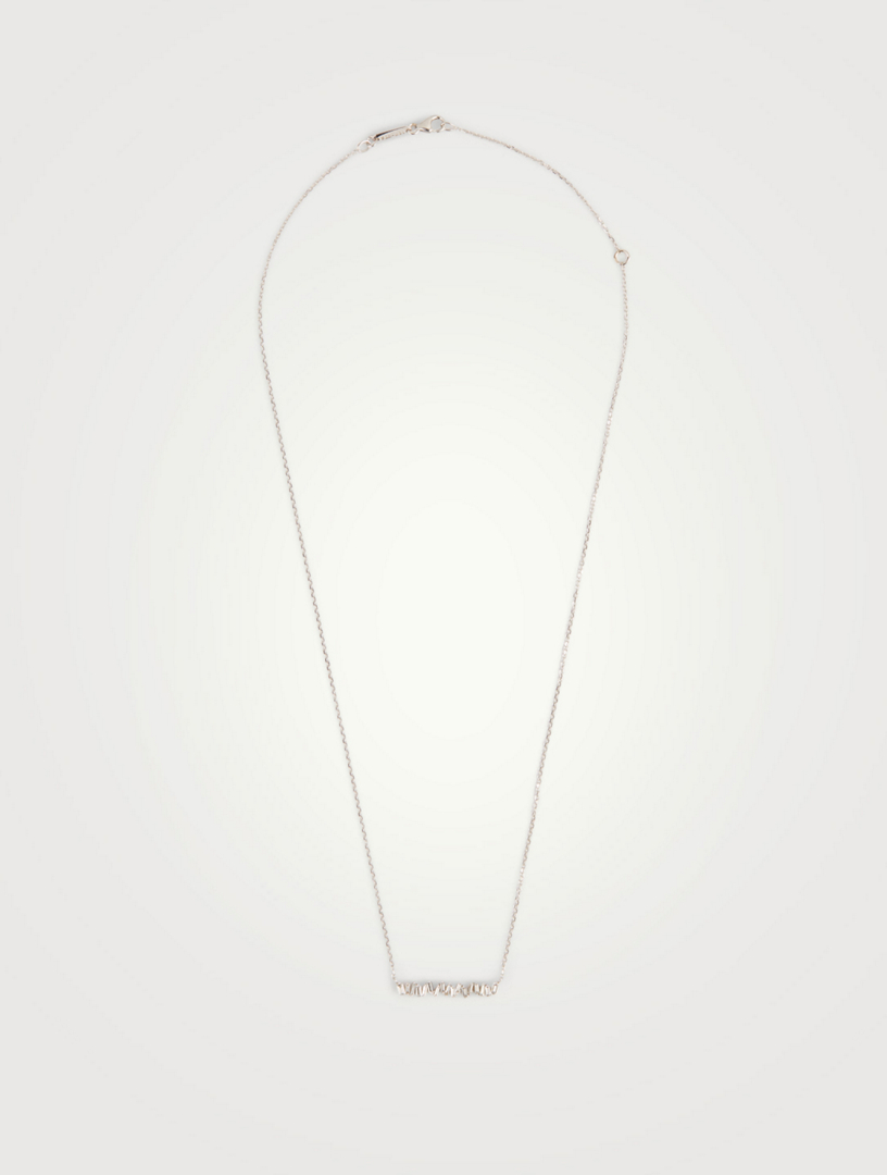 Fireworks 18K Gold Bar Necklace With Diamonds