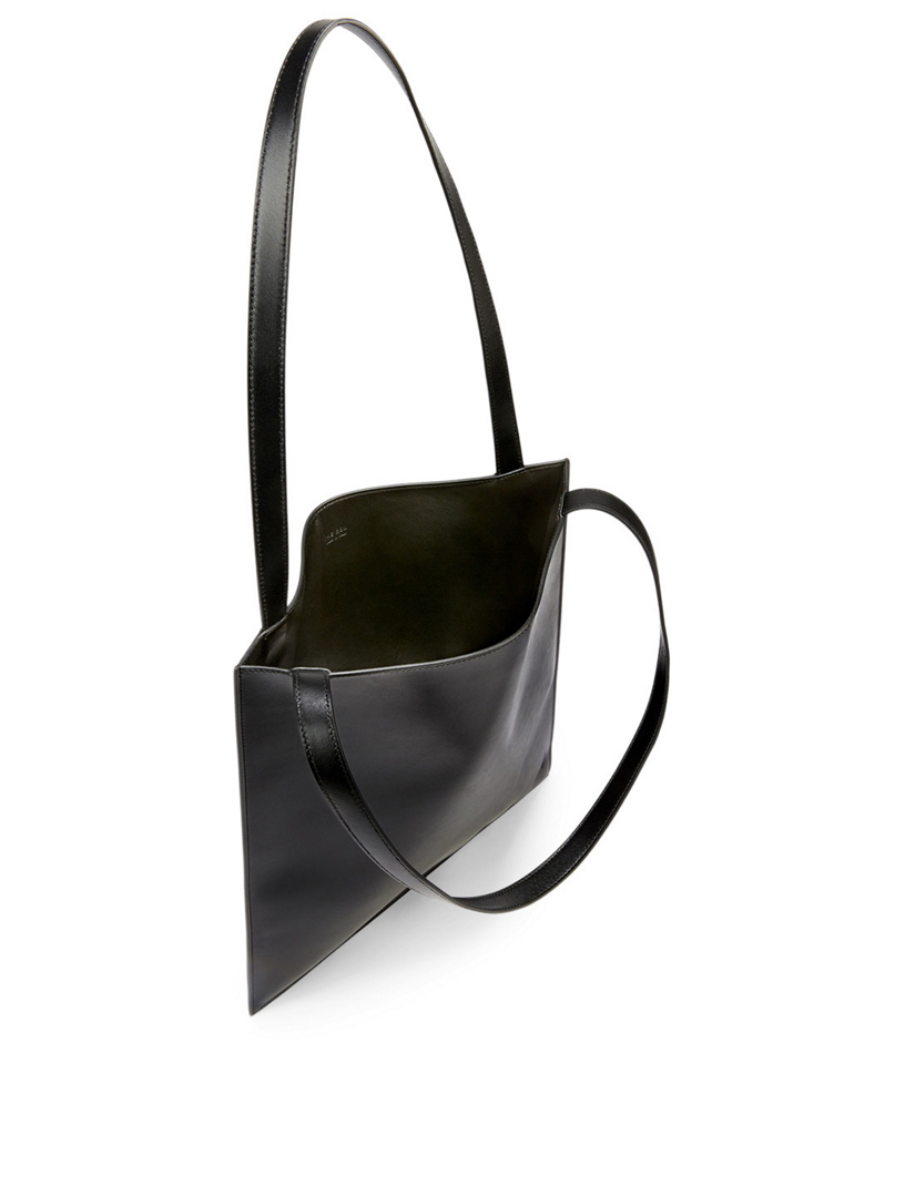 Flat Leather Tote Bag