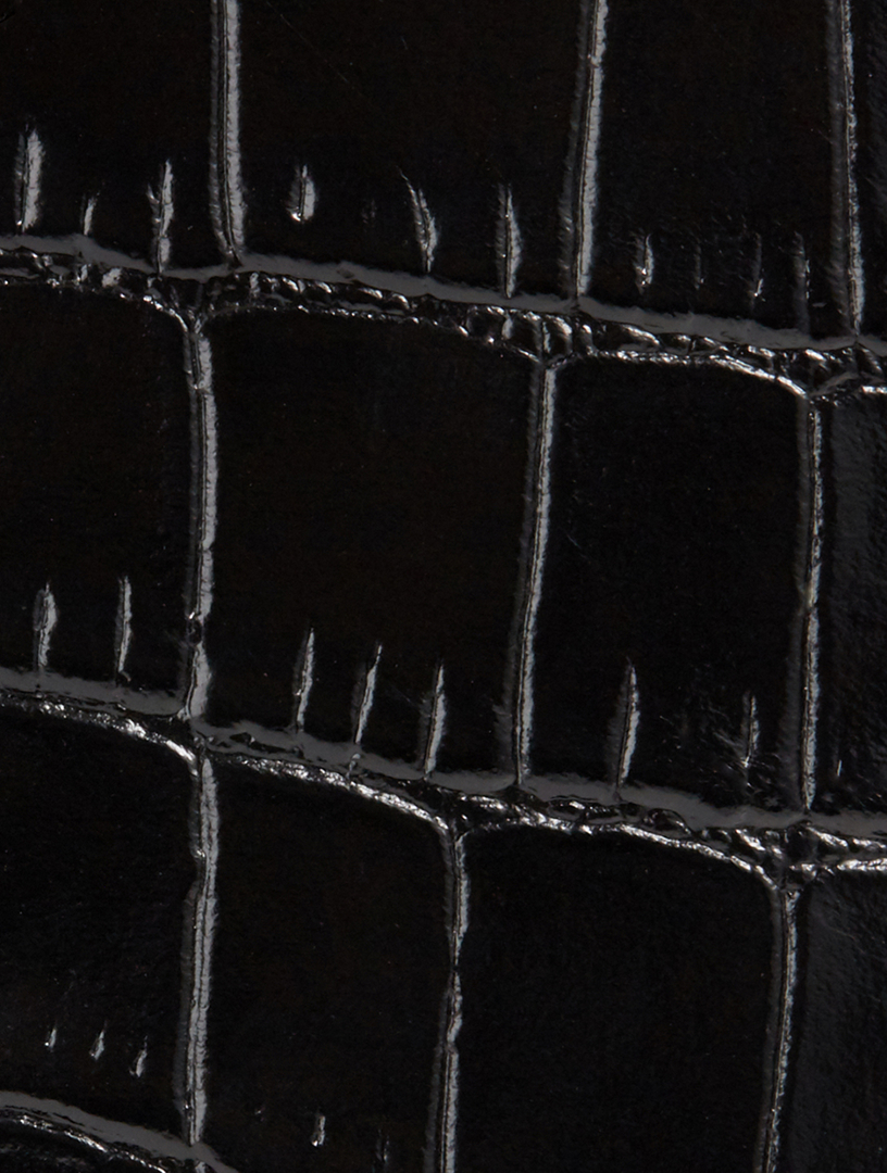 XS Johnny Croc-Embossed Leather Hexagonal Bucket Bag