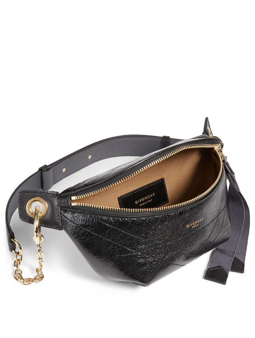 ID Crackling Leather Belt Bag