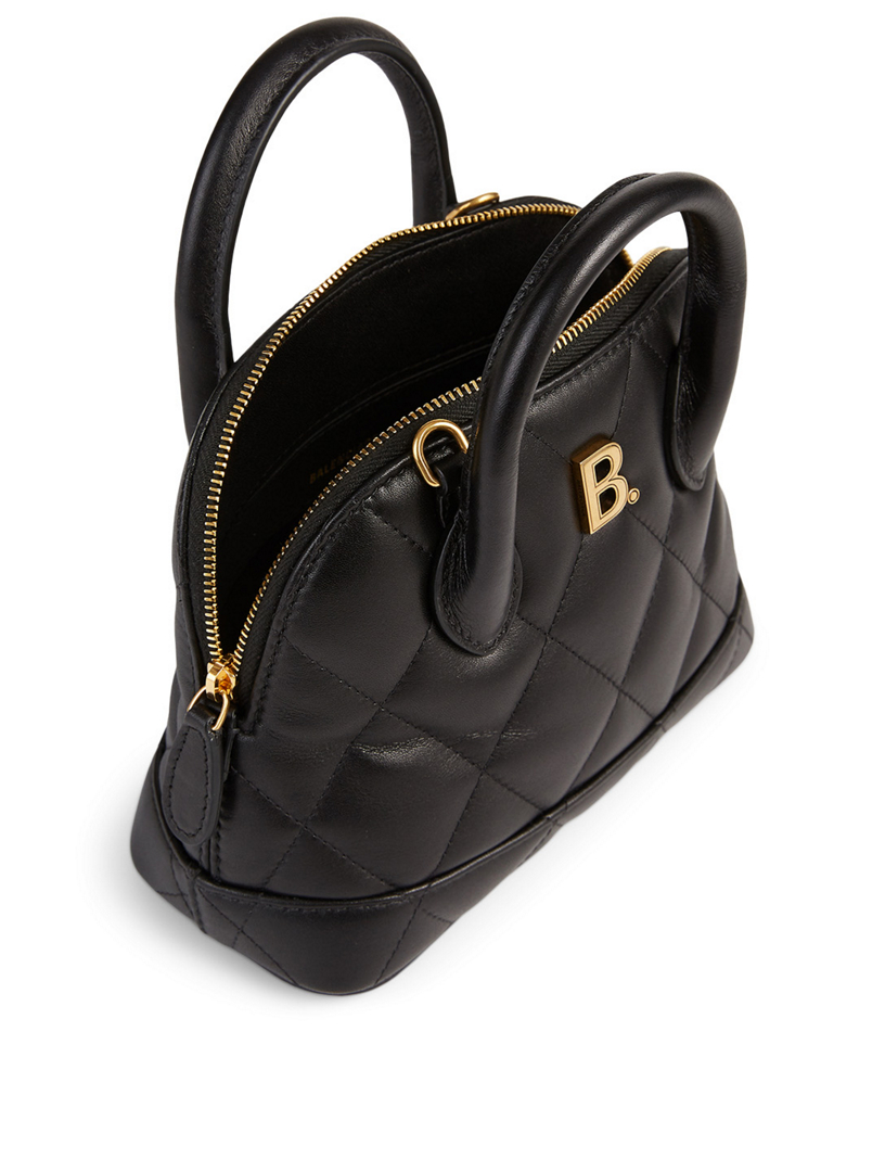 BALENCIAGA XXS Ville Leather Top Handle Bag With Logo Holt Renfrew