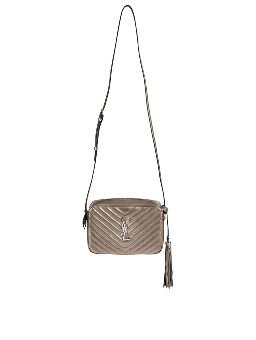 SAINT LAURENT Medium Lou YSL Monogram Metallic Leather