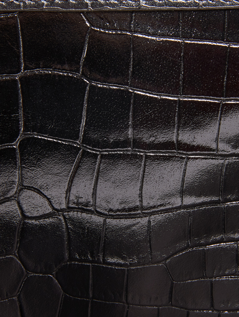 Niki YSL Monogram Croc-Embossed Chain Wallet Bag