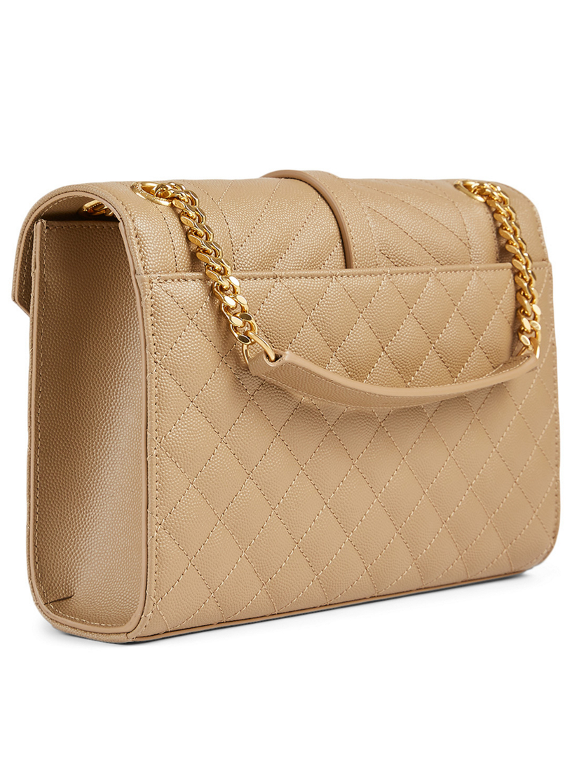 SAINT LAURENT Medium YSL Monogram Leather Envelope Bag