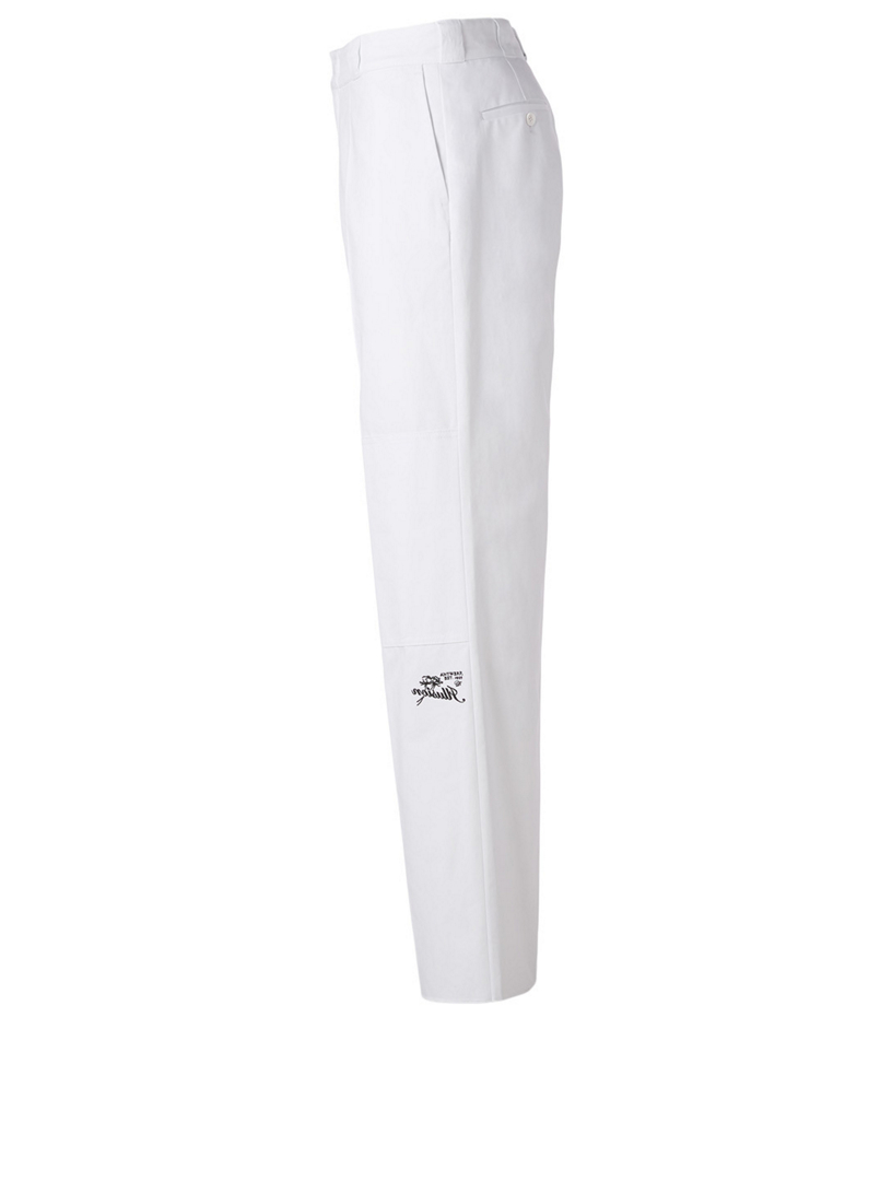 Cotton Pants With Embroidery