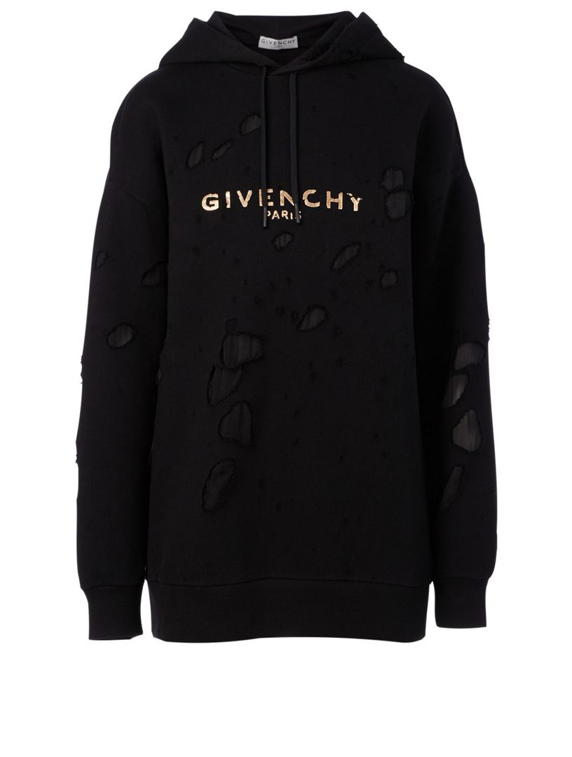 Givenchy destroyed logo sweatshirt sale