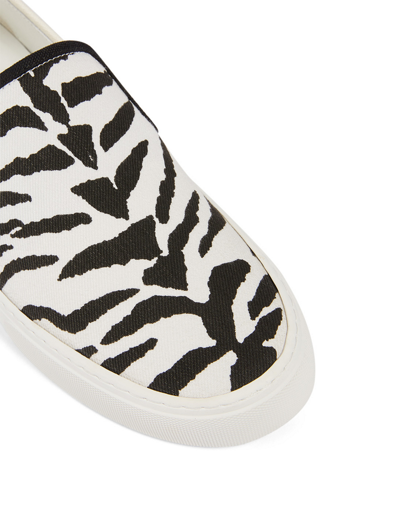Saint Laurent★素敵!Pink Zebra Print Leather Slip-On Sneaker Saint Laurent Slip On Sneakers - Men's 42 – Fashionably Yours
