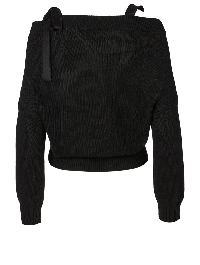 Wool-Blend Cropped Sweater