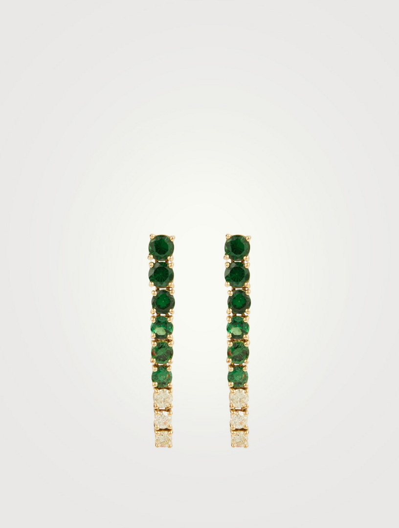 18K Gold Dream Links Earrings With Tsavorite And Canary Diamond