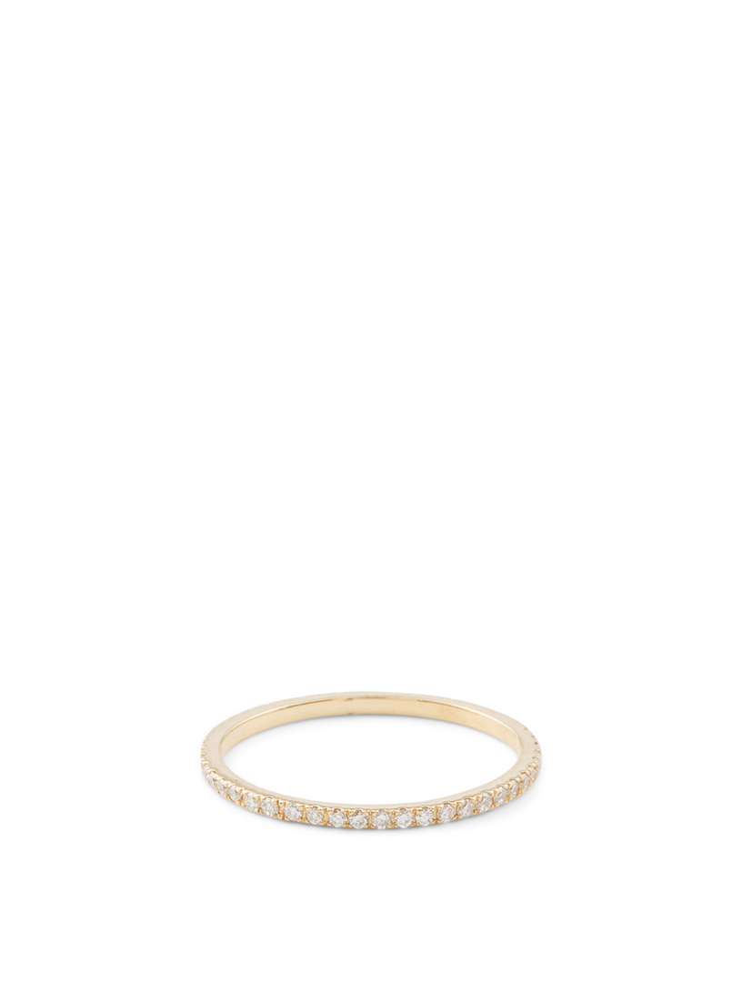 18K Gold Infinite Ring With Diamonds