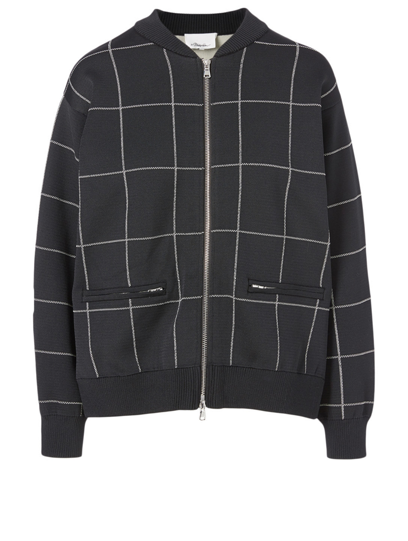 Bomber Jacket Window Pane Print