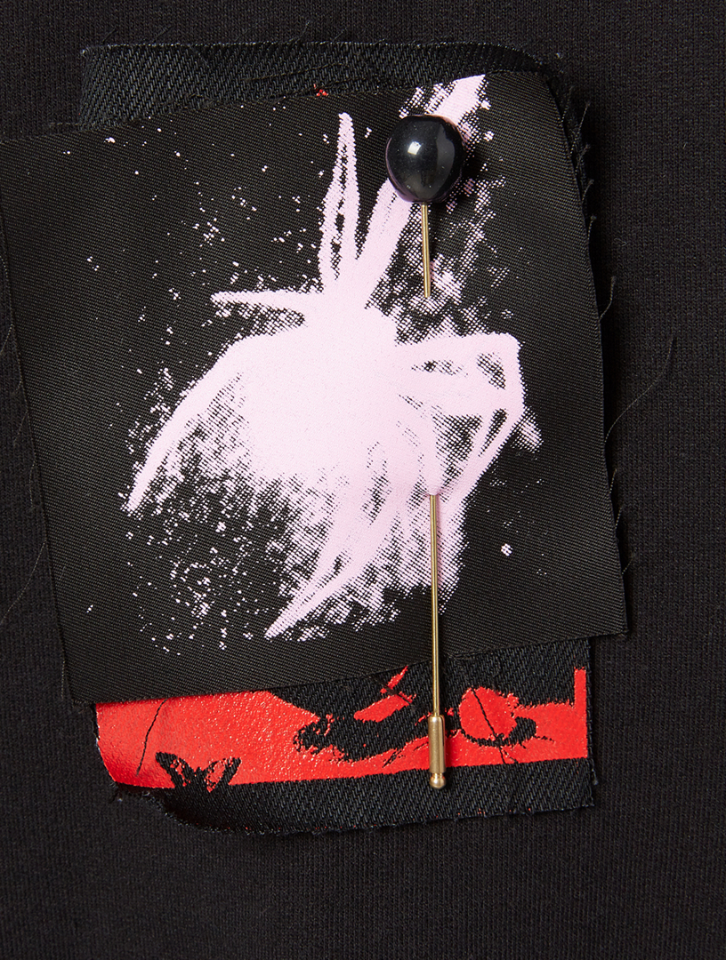 Cotton Oversized Hoodie With Patches