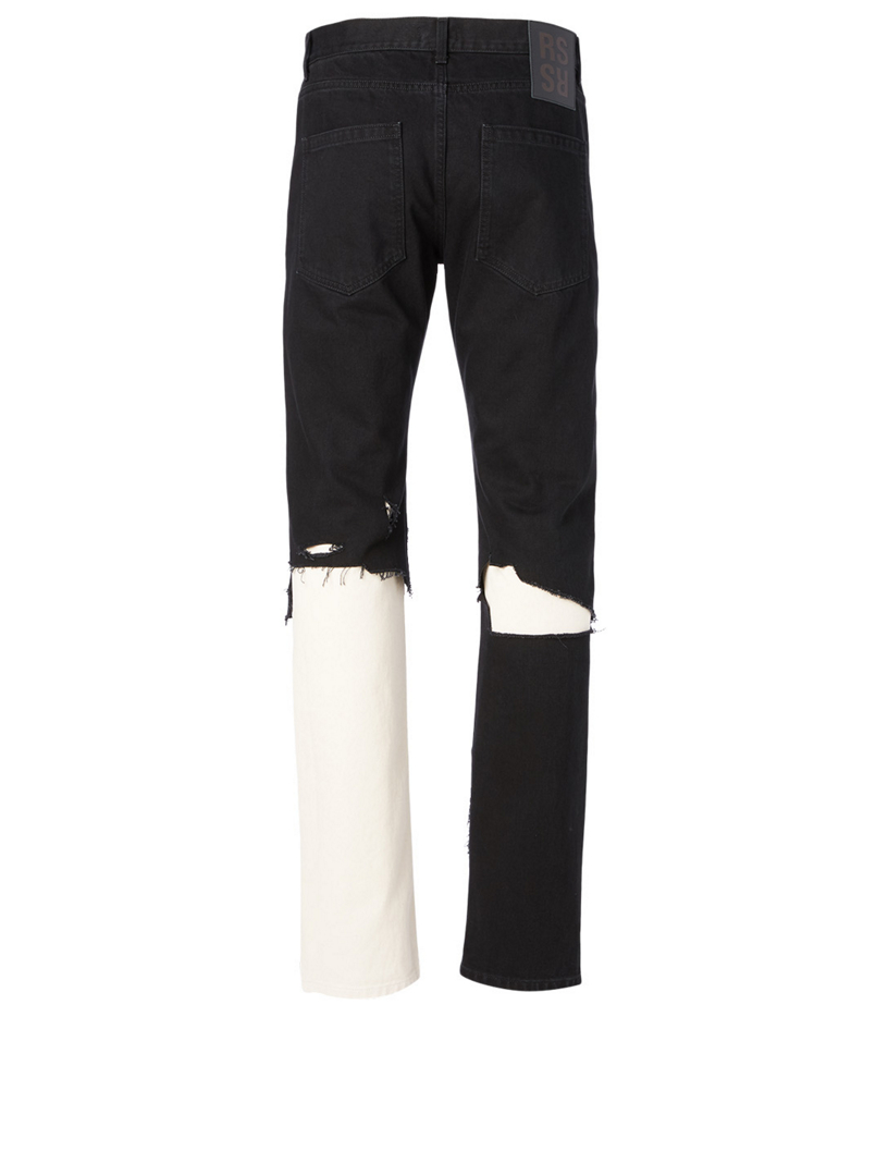 RAF SIMONS Double Destroyed Slim-Fit Jeans | Holt Renfrew