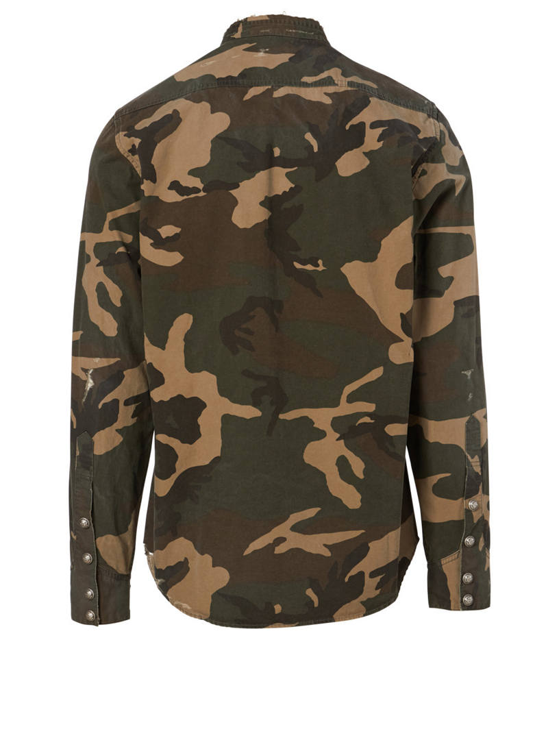 Cotton Shirt Camo Print