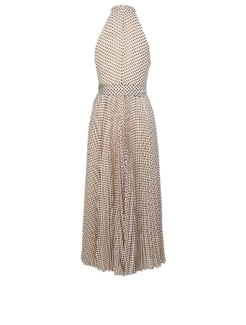 Sunray Long Dress Polka Dot Print