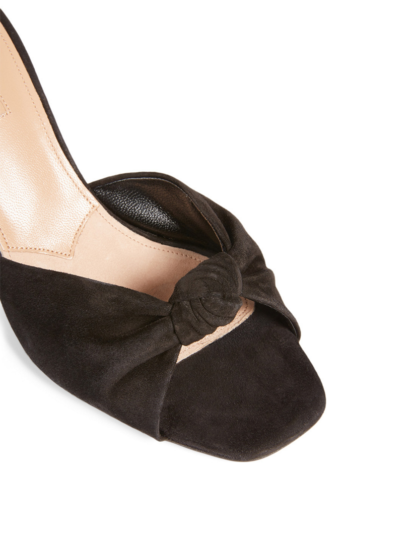 Pasha 75 Suede Heeled Mule Sandals
