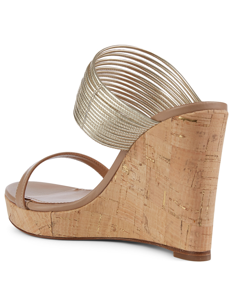 Rendez Vous 105 Leather Wedge Sandals