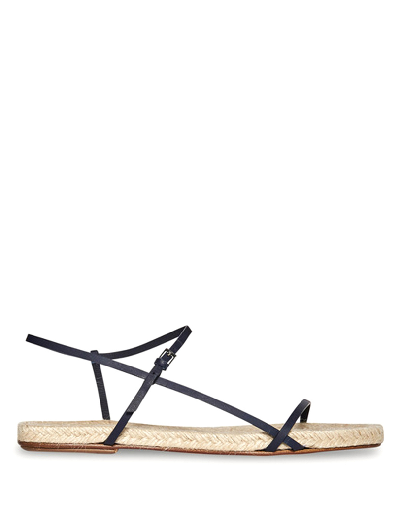 Bare Leather Espadrille Sandals