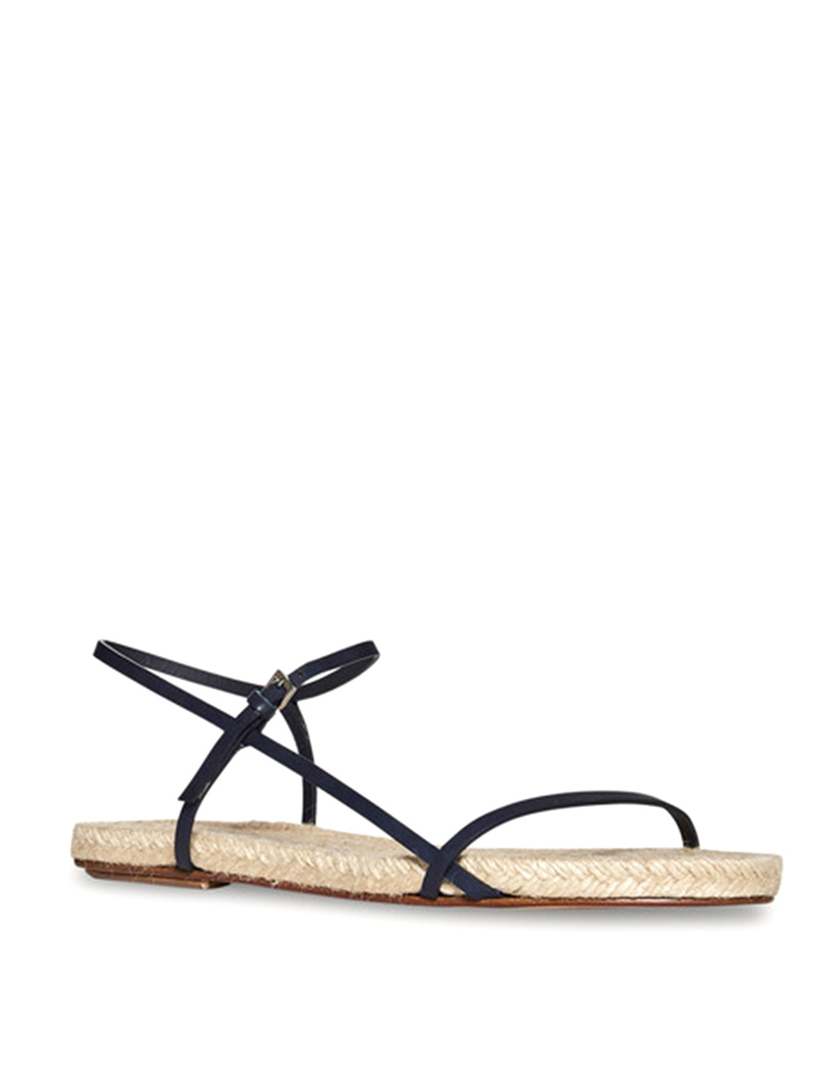 Bare Leather Espadrille Sandals