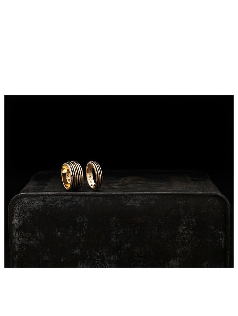 Acies Double Polished 18K Gold Plated Ring