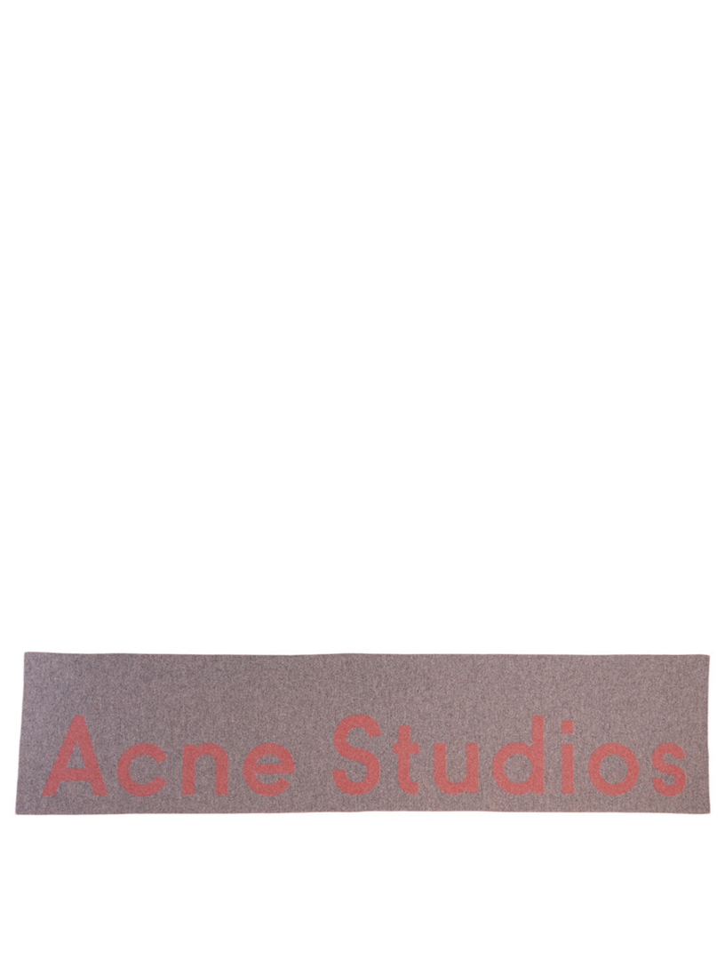 ACNE STUDIOS Toronty Logo Jacquard Wool Scarf | Holt Renfrew