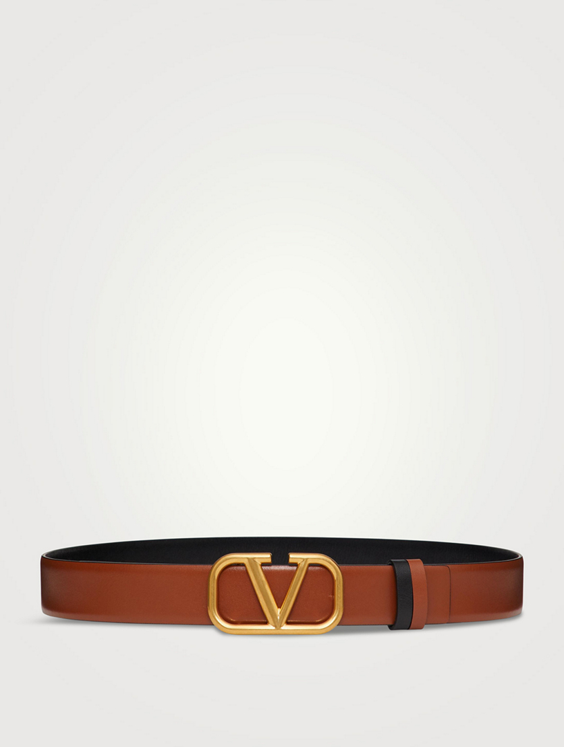 S/S 2020 L# 6 VERSACE BLACK LEATHER MEN'S BELT with SILVER BUCKLE 95/38
