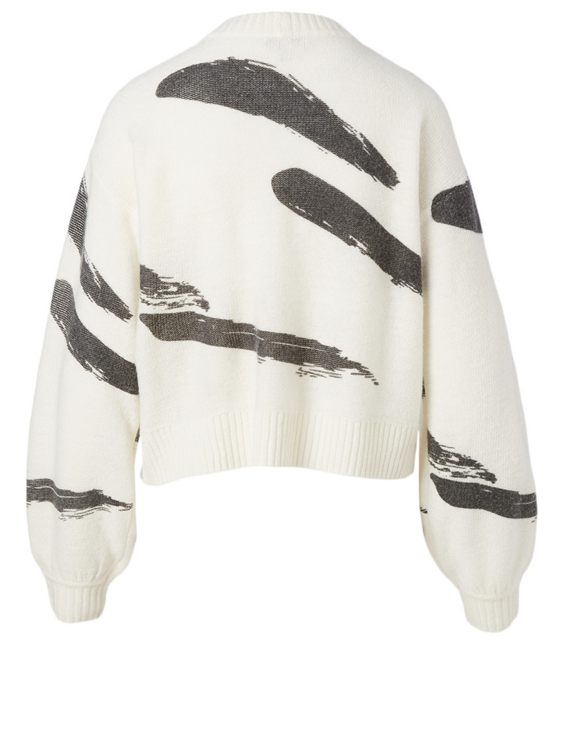 Hassina Sweater Brushstroke Print