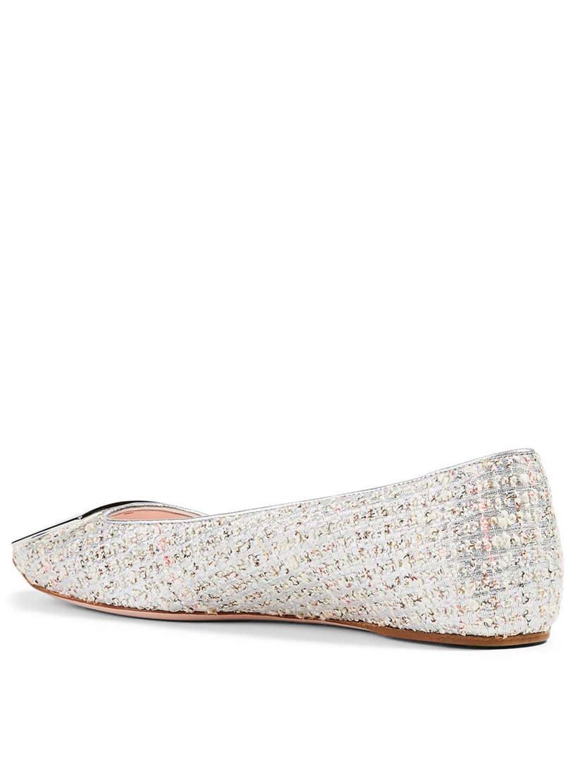 Belle Vivier Trompette 05 Tweed Ballet Flats