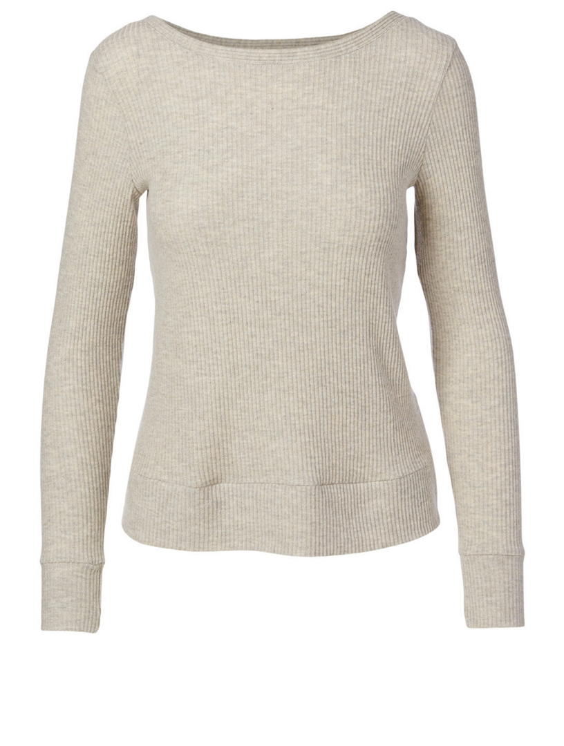 BEYOND YOGA In Line Reversible Pullover Sweater