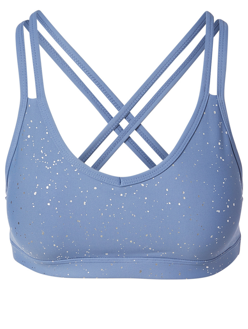 BEYOND YOGA Alloy Speckled Double Back Sports Bra