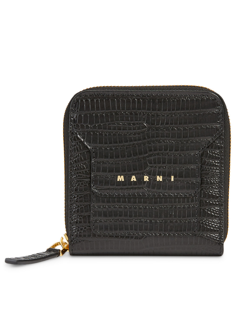 Vanitosi Croc-Embossed Zip-Around Wallet