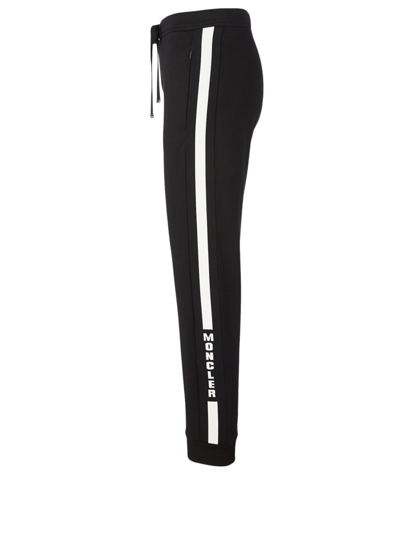 Cotton-Blend Jogger Pants With Stripe