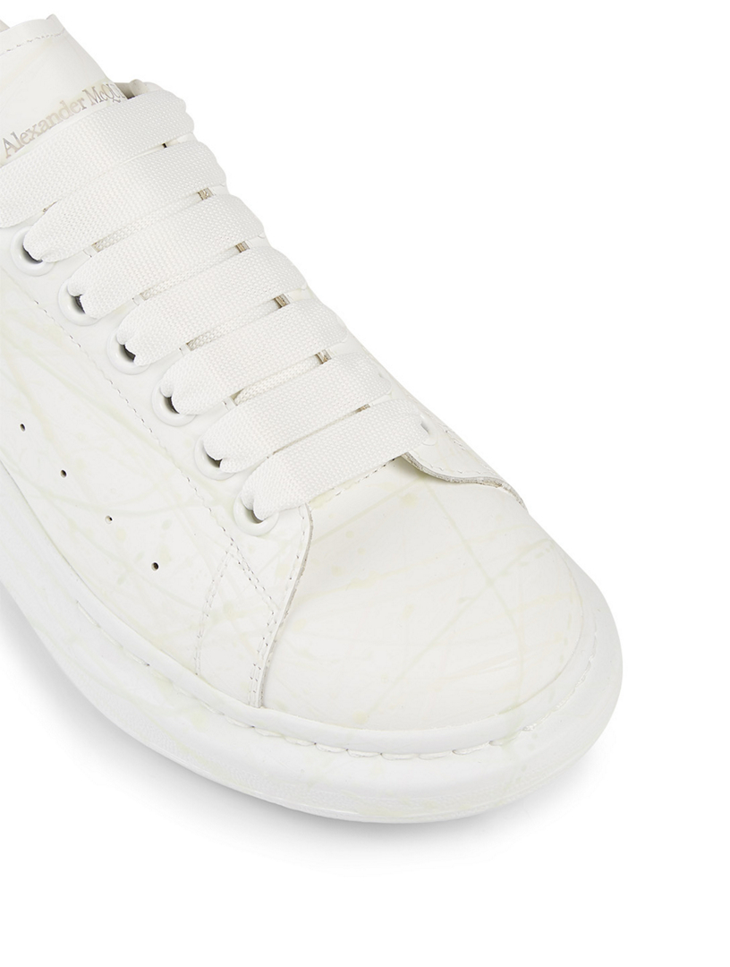 ALEXANDER MCQUEEN Oversized Leather Sneakers With Glow In The Dark Splatter Holt Renfrew