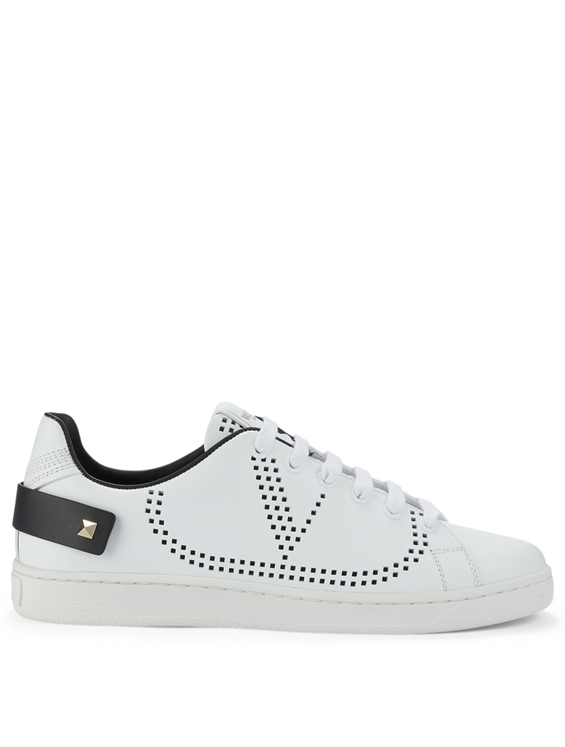 Backnet Perforated Leather Sneakers