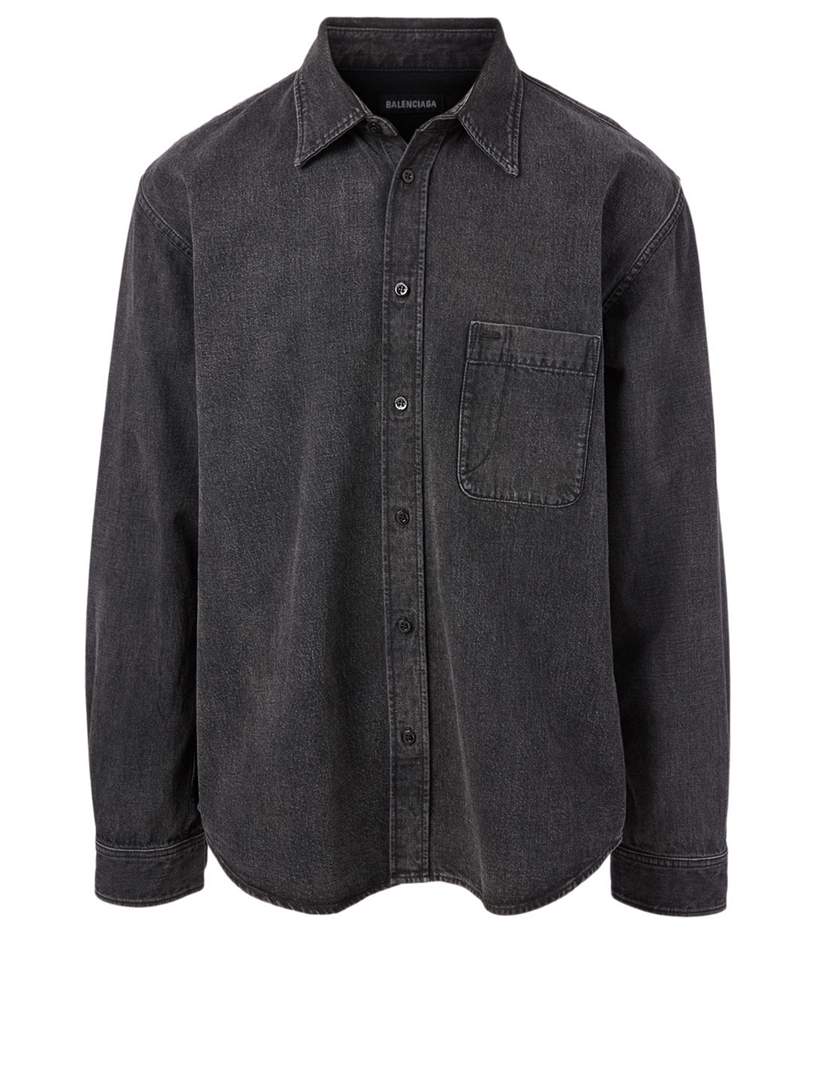 Balenciaga denim shirt on sale