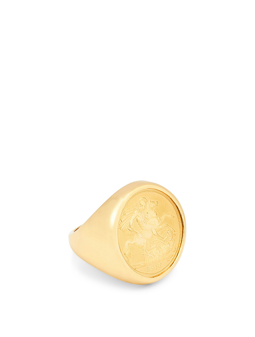 18K Goldplated Signet Ring