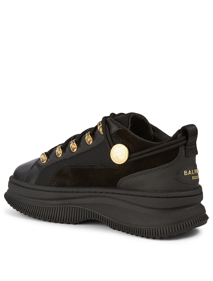 PUMA X BALMAIN DEVA X BALMAIN Leather Sneakers Holt Renfrew