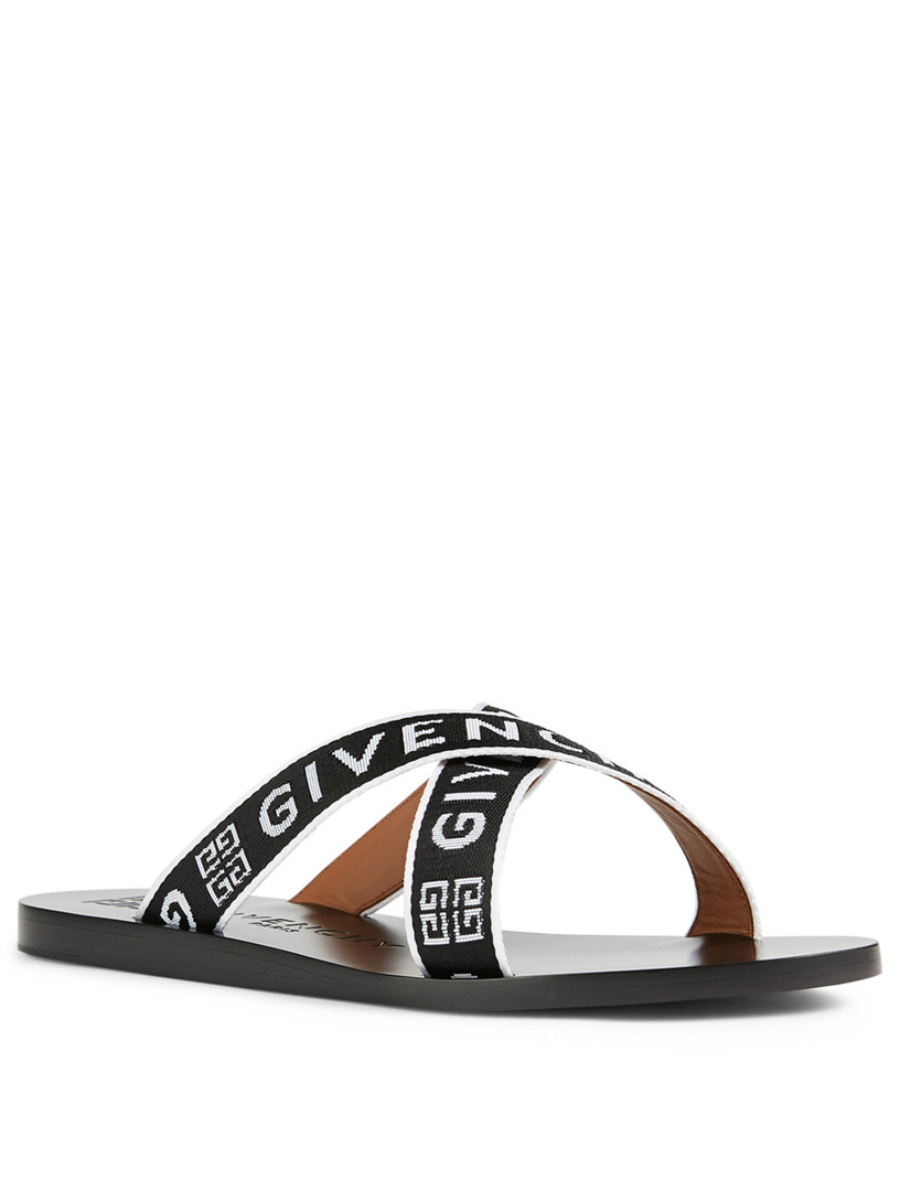 Givenchy flat webbed logo on sale slides