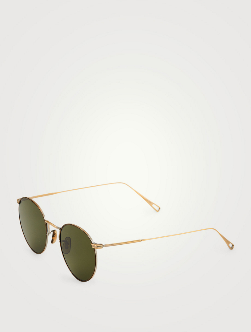 む　oliver peoples MANDEL Oliver Mandeville Sunglasses in Brushed Gold | Oliver®