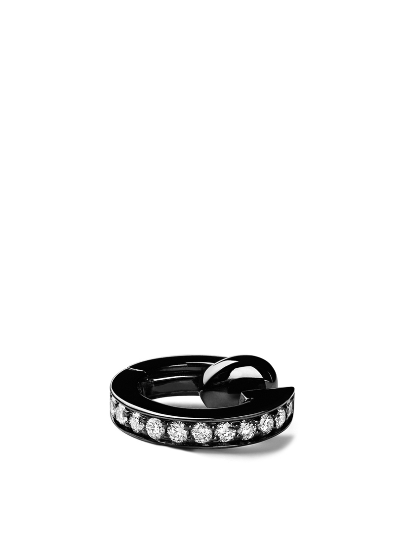 REPOSSI Berbère Monotype 18K Black Gold Ear Cuff With Diamonds Holt