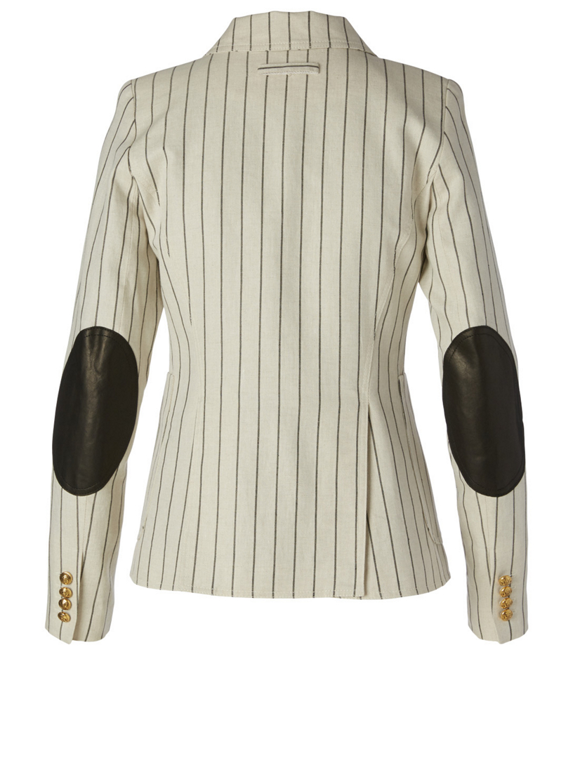 SMYTHE Blazer Duchess en lin mélangé à poche appliquée Holt Renfrew