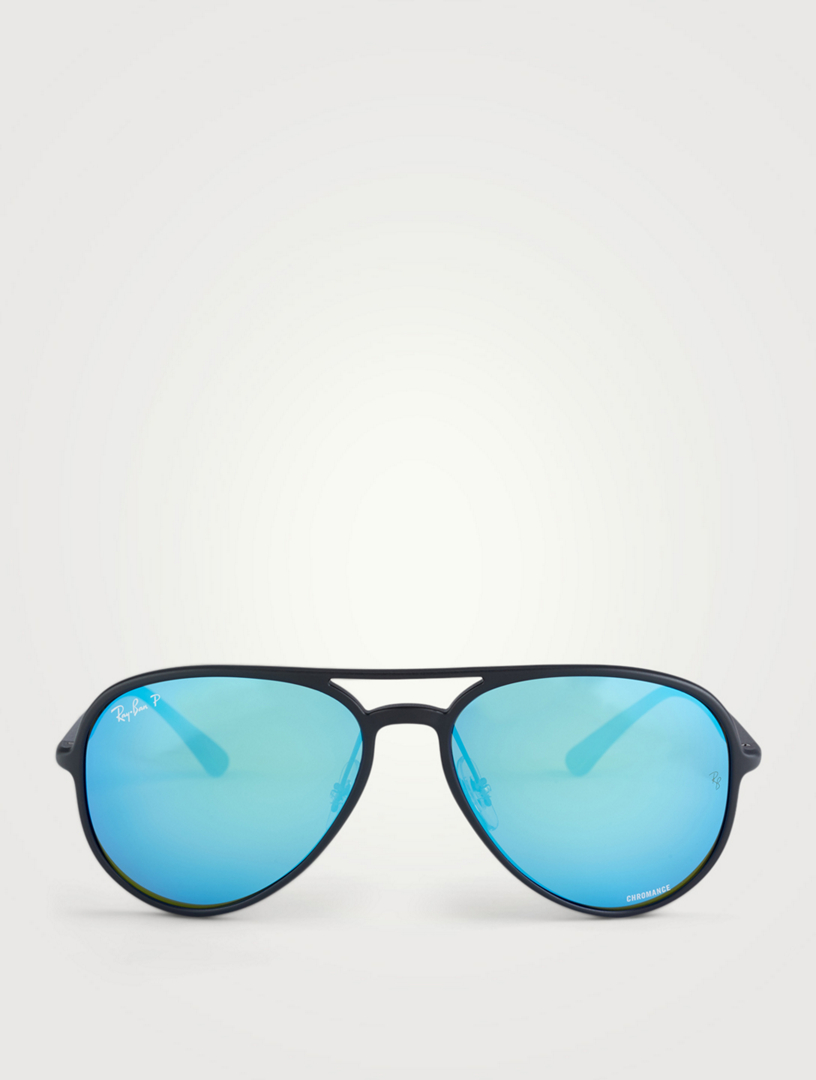 RAY BAN RB4320CH Chromance Aviator Sunglasses Holt Renfrew