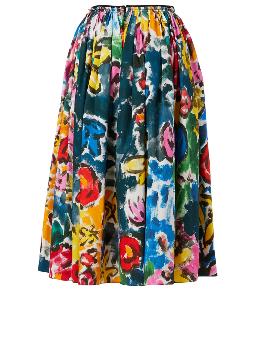 Cotton Skirt Flared Carmen Print