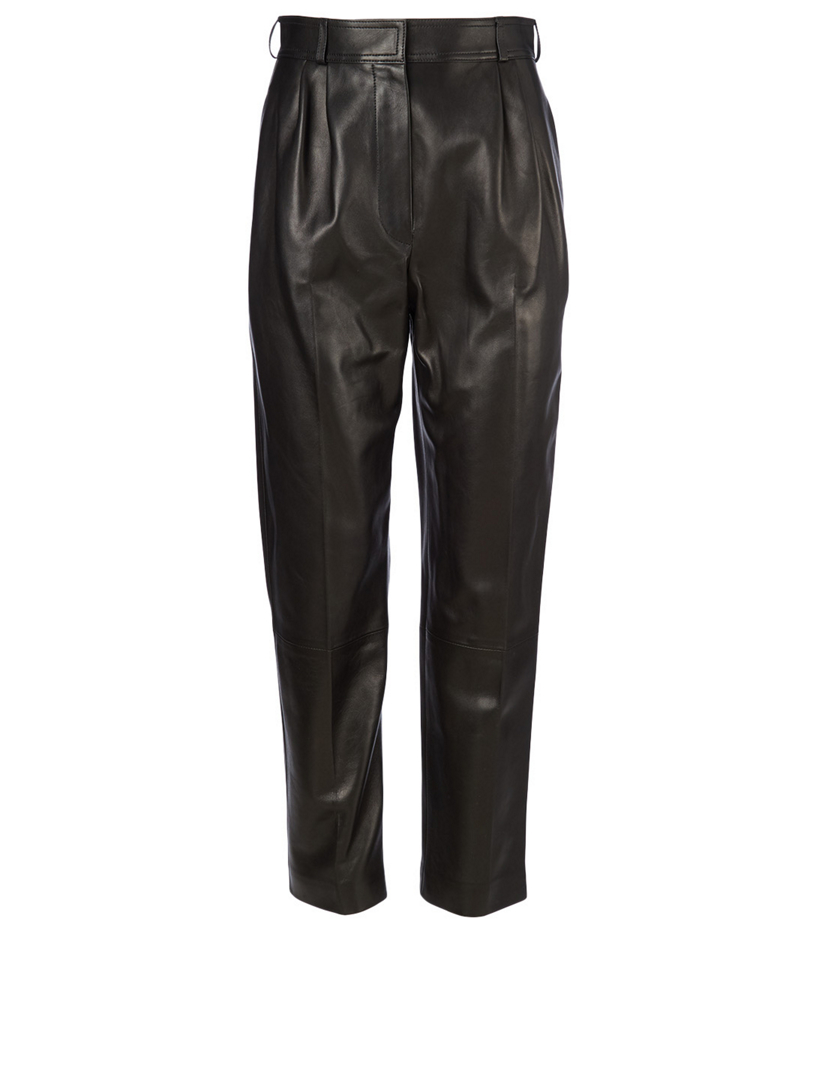 ALEXANDER MCQUEEN Leather Peg Pants | Holt Renfrew