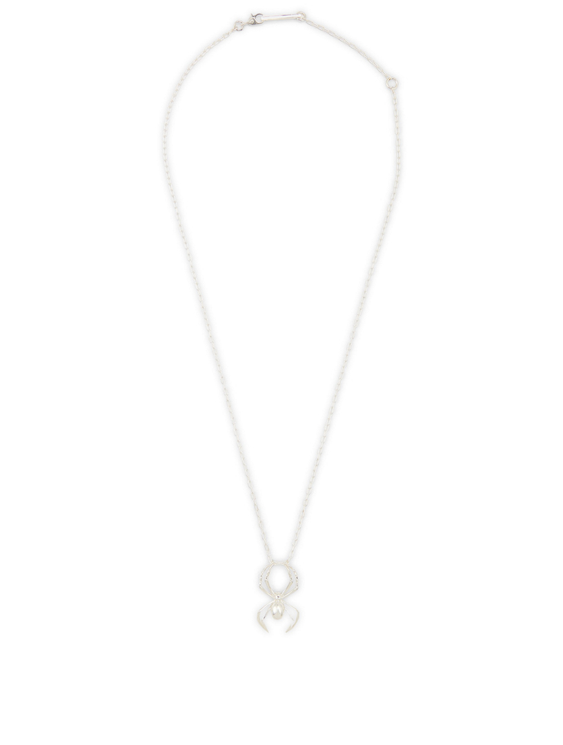 Sterling Silver Spider Charm Necklace