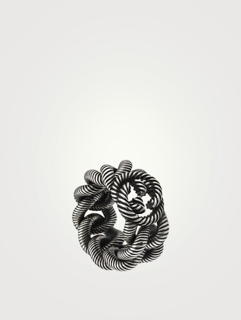 Silver Ring With Interlocking G