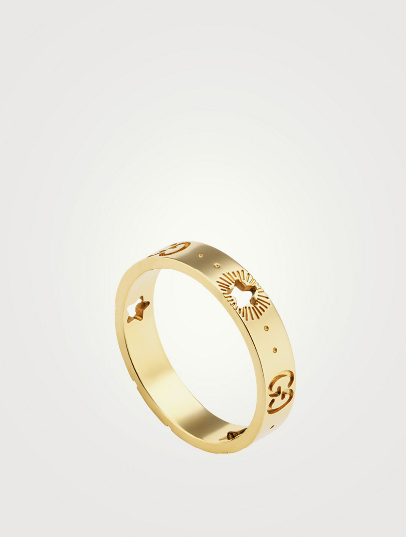 Icon 18K Gold Ring With Stars